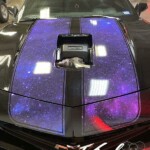 Factory duplicated galaxy print racing stripe kit